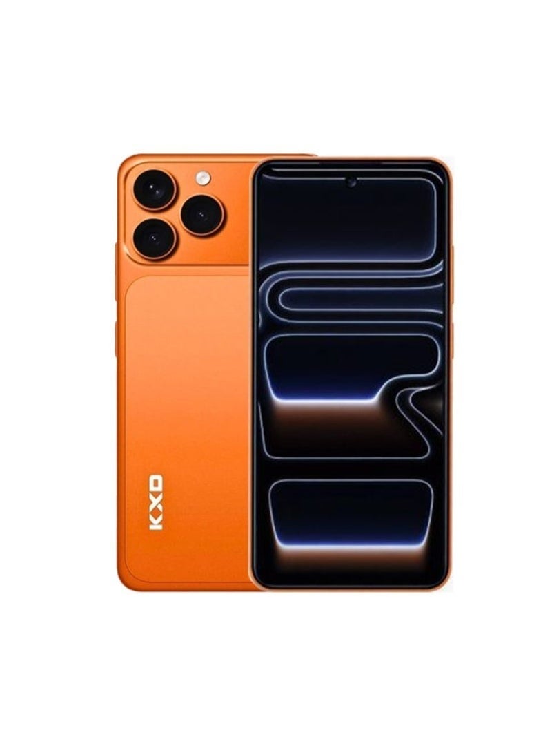 KXD The A07 Pro smartphone features a 6.52-inch HD+ display, 4GB of RAM (expandable up to 8GB via direct link), 128GB of internal storage, dual SIM capability with 4G LTE technology, a 4500mAh battery, and comes with a one-year warranty from Orange. - Image 1